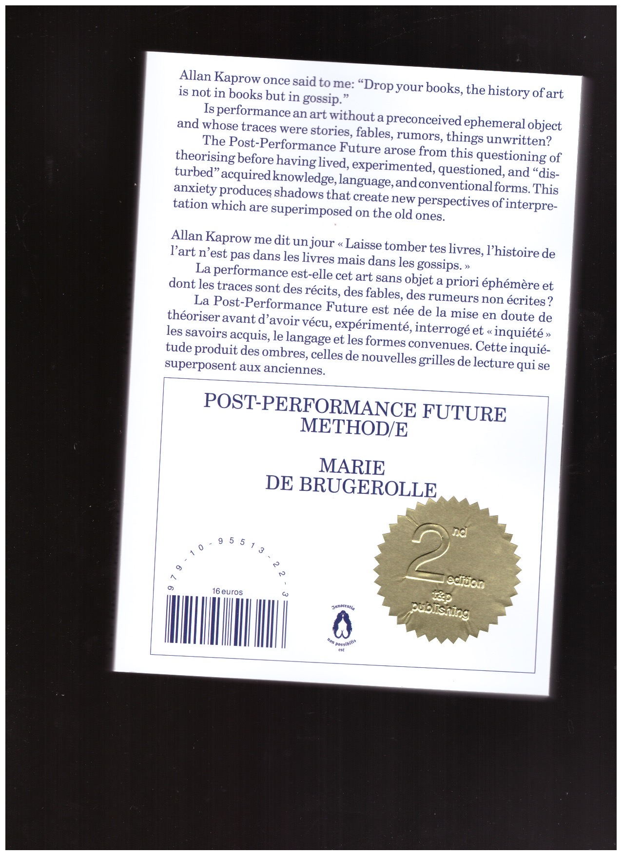 DE BRUGEROLLE, Marie - Post-Performance Future Method/E [2nd Edition]